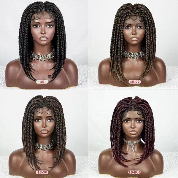 14 inches Twisted Braids Bob Wig Full Lace Synthetic UC038