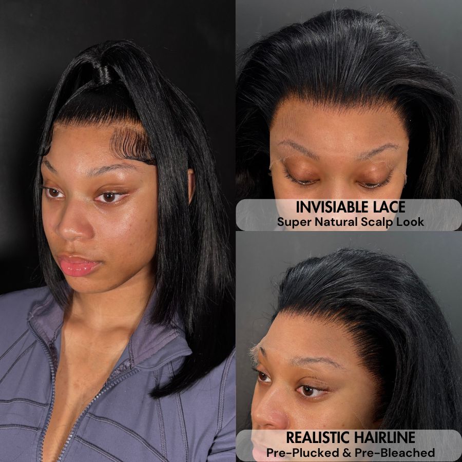Zane Skinlike Real HD Lace Front Wig Short Bob Wig 13x6 Straight