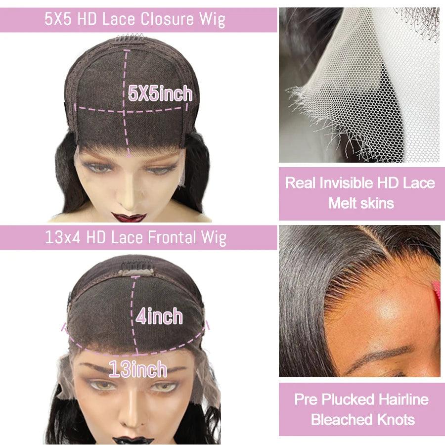 Zelda Deep Wave Raw Hair 13×4 HD Lace Full Frontal Wig Pre-Plucked