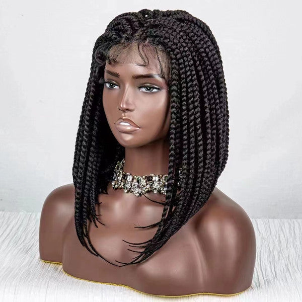14 inches Twisted Braids Bob Wig Full Lace Synthetic UC038