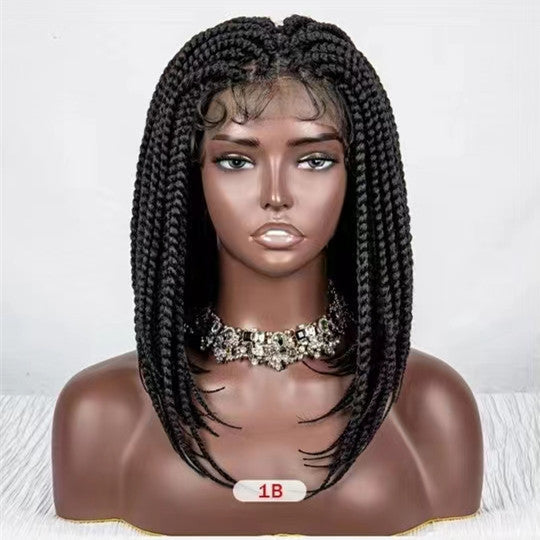 14 inches Twisted Braids Bob Wig Full Lace Synthetic UC038